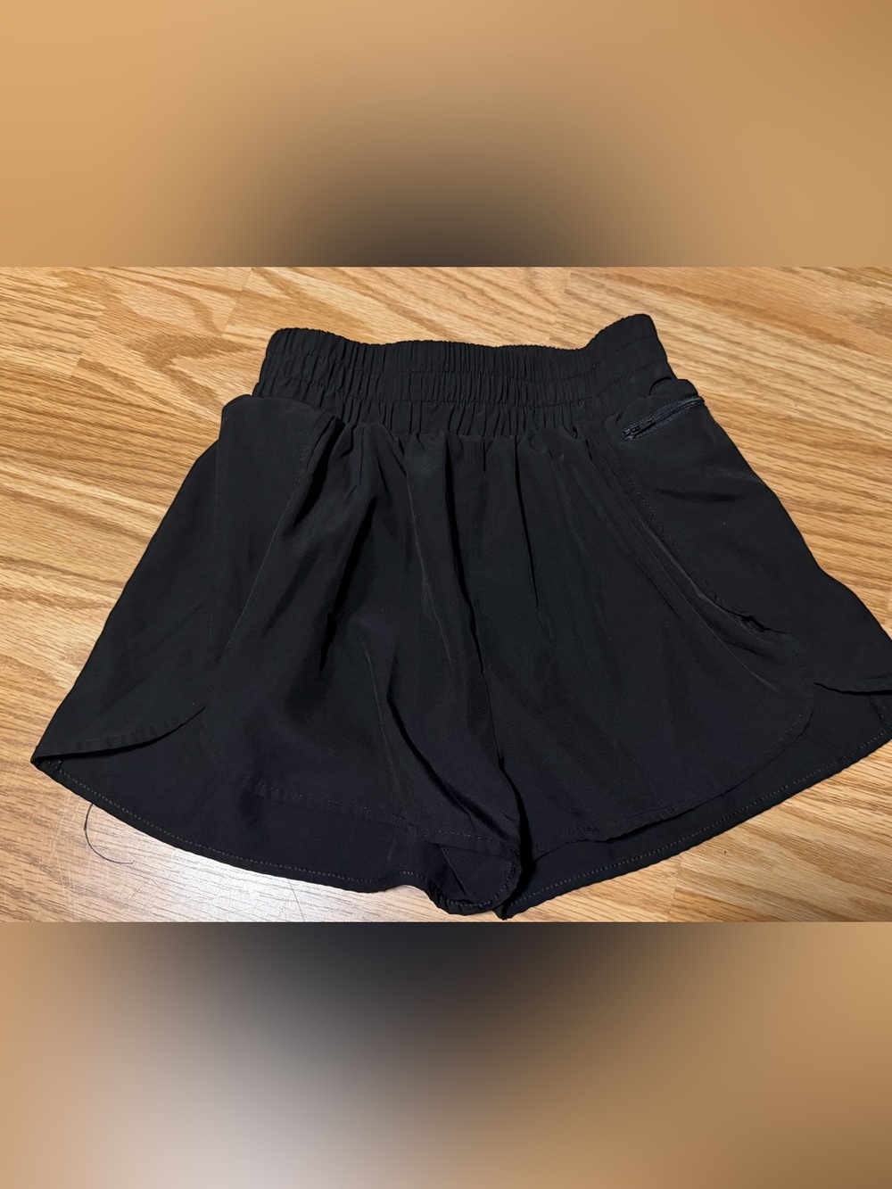Blooming Jelly Black Athletic Running Shorts Women’s Medium Zipper Pocket